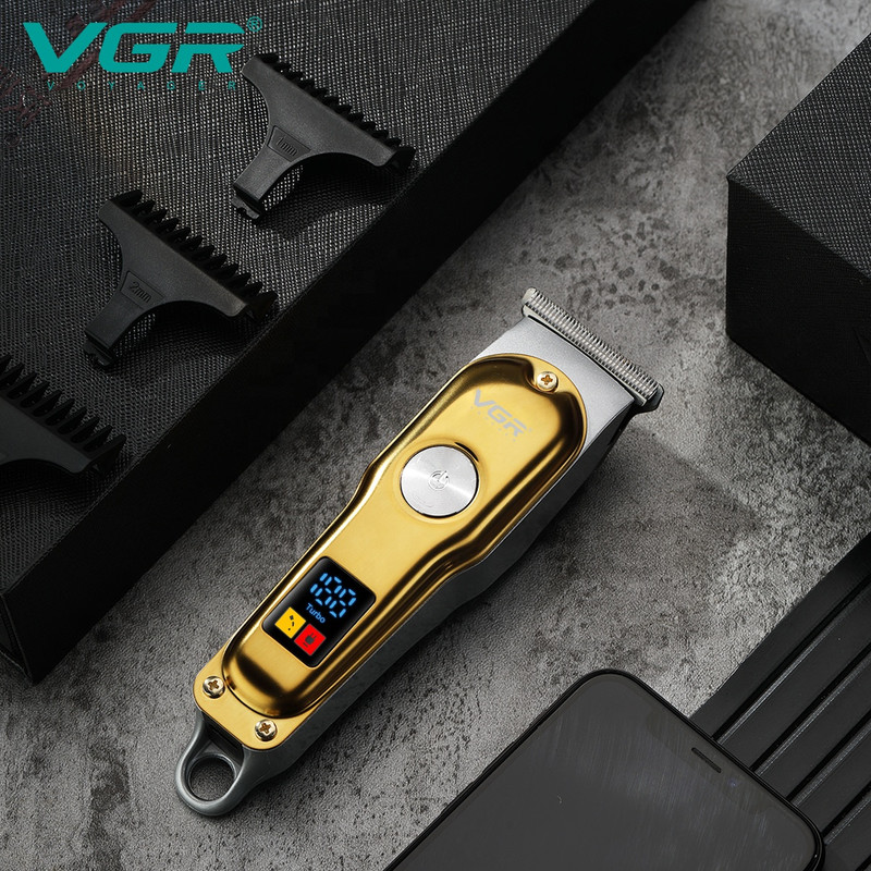 ماشین اصلاح موی سر و صورت وی جی ار مدل V-290 با تیغه استیل ضد زنگ، نمایشگر دیجیتال، قابلیت دو سرعته، منبع تغذیه برق و شارژ، سه شانه اصلاح 1 تا 3 میلی‌متر، مدت زمان استفاده 120 دقیقه و شارژ 90 دقیقه - تصویر 4